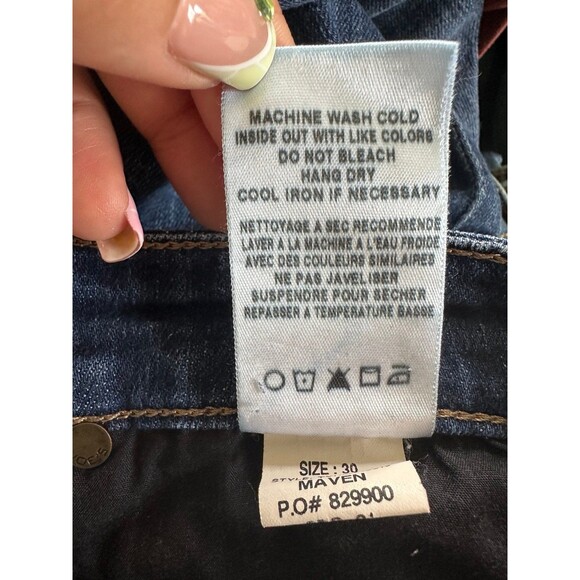 Joe's Jeans Maven Medium Wash Rolled Cuff Best Friend Crop Denim Jeans 30 - Picture 6 of 7